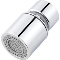 Mumu - Air Faucet Aerator 22mm Water Saving Kitchen Tap Dual Function 360 Degree Rotation with 5 Adapters