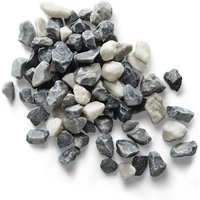 Alpine Black Bulk Bag 850 kg Premium Chippings - 12-25 mm Cool Grey/Icy White and Black Basalt Gravel - L100 x W100 x H80 cm