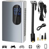 AlwaysH 150 PSI Portable Air Compressor, Rechargeable Mini Cordless Car Tire Inflator, Electric Compressor Accessories with LED Light for Car,