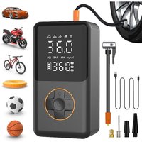 Alwaysh - Air Compressor for Tire Inflator Car Tire Inflator Compressor with Pressure Gauge Dual Display Smart Rechargeable Cordless Electric Air Pump