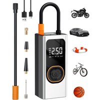 Alwaysh - Portable Air Compressor, 150 psi Cordless Electric Inflator Mini Car Compressor with 4000mAh Power Bank, Digital lcd and led Display for