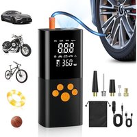 Alwaysh - Portable Air Compressor, 2600mAh Cordless Car Tire Inflator 150PSI Portable Car Compressor with Digital lcd Display, Rechargeable Air Pump