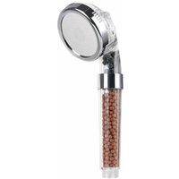 Anti-limescale shower head, water-saving, high-pressure, 3-layer filtration system with 3 shower modes