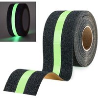 Memkey - Anti-Slip Tape with Luminous Foil, Glows in the Dark, Safety Tape for Stairs, Ladders, Slippery Floors Indoors and Outdoors, 5 mx 5 cm