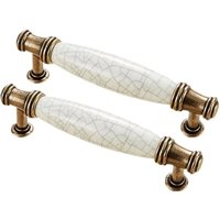 Antique handles, vintage cabinet handles, 2 pieces ceramic drawer handles, vintage drawer handles, cabinet hardware