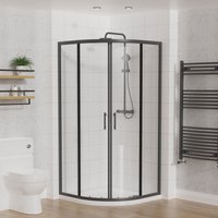 Aquariss - Quadrant Shower Enclosure Matte Black 900x900