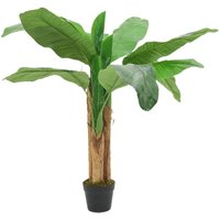 Artificial Banana Tree 9 Leaves 120 cm Green Vidaxl