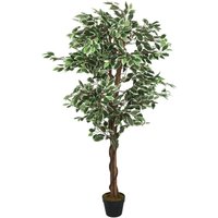 Artificial Ficus Tree 756 Leaves 150 cm Green vidaXL