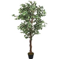 Artificial Ficus Tree 630 Leaves 120 cm Green vidaXL