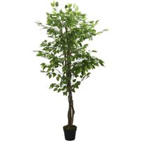 Artificial Ficus Tree 1260 Leaves 200 cm Green vidaXL