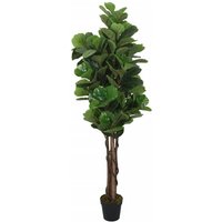 Vidaxl - Artificial Fiddle Leaf Fig Tree 180 Leaves 150 cm Green Green