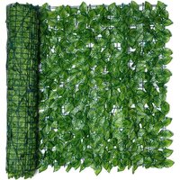 Artificial Ivy Leaf Fence, 0.5m x 1m Garden Privacy Screen, Artificial Hedge Roll, Artificial Foliage Hedge, Privacy Fence, Garden Screen for Balcony