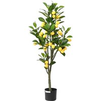 Artificial Lemon Tree 136 Leaves 120 cm Green Vidaxl