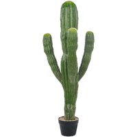 Beliani - Artificial Potted Plant Indoor Use Plastic Decoration 115 cm with Black Pot Marocco Cereus