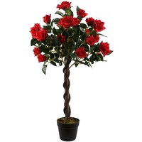 Leaf - Artificial Red Rose Tree Wedding Twisted Vine Detail 90cm (3ft)