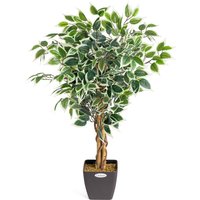 Christow - Artificial Variegated Ficus Tree - 90cm