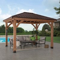 Backyard Discovery - Barrington Cedar Wood Patio Gazebo 3.7m x 3m (12ft x 10ft)