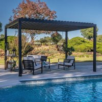 Backyard Discovery - Sarasota Steel Outdoor Garden Pergola 4.3m x 3m (14ft x 10ft)
