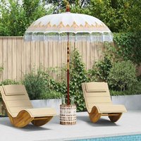 Balinese Parasol 260 Cream 180-190 cm Cotton and solid wood vidaXL