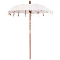 Balinese Parasol Cream (180-190) x 260 cm Cotton and solid wood CFW936164