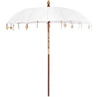 Balinese Parasol Cream (210-220) x 260 cm Cotton and solid wood CFW563295