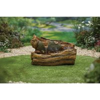 Easy Fountain Balsam Pools led Natural Garden Water Feature Wood Stone Effect