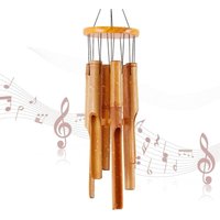Bamboo Wind Chime - Commemorative Gift - Wooden Wind Chime - Large Indoor and Outdoor Chime - 81 cm - For Garden, Yard, Patio and Indoor Decoration