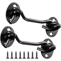 Mumu - Barn Door Hooks Pack, 3' Hook and Eye Cabin Hook and Eye Swivel Hook for Sliding Doors Bedroom