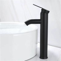 Ccykxa - Basin Mixer Tap, High Spout Design, Single Hole Faucet, for Countertop Bathroom Sink in Chrome Copper with Removable Aerator