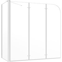 Bath Enclosure 120x69x130 cm Tempered Glass Transparent vidaXL