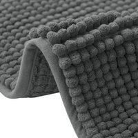 Bath Mat, Non-Slip Shower Mat, Chenille Bath Mat, Water Absorbent, Machine Washable, Quick Drying