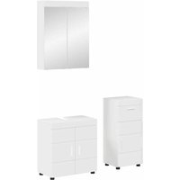 Bathroom Furniture Set TULUM High Gloss White Engineered Wood vidaXL