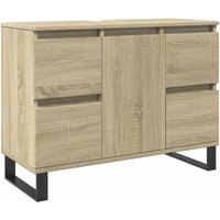 Bathroom Cabinet Sonoma Oak 80x33x60 cm Engineered Wood Vidaxl