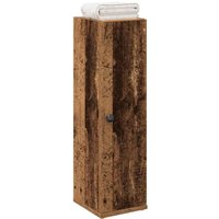 Bathroom Cabinet with Roll Holder Old Wood 20.5x22x72 cm Vidaxl