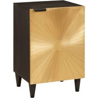Bathroom Cabinet with Shelf Black and Gold 38 x 33 x 58 cm vidaXL
