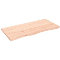 Bathroom Countertop 100x50x2 cm Untreated Solid Wood Vidaxl