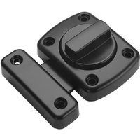 Tinor - Bathroom Door Lock Swivel Cabinet Window Latch Safety Catch and Toilet Latch Brushed Stainless Steel Lock (Black, 55mm)