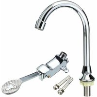Mumu - Bathroom Lab Basin Faucet Copper Foot Pedal Brass Basin Mixer Tap Taps Single Cold Water