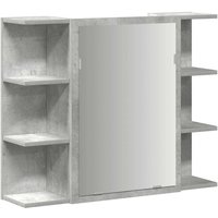 Vidaxl - Bathroom Mirror Cabinet Concrete Grey 80x20.5x64 cm Engineered Wood