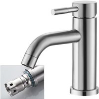 Rose - Bathroom Stainless Steel Chrome Cold Water Faucet (b, style) 1pcs