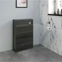 Bathroom Toilet Unit Only Charcoal Grey 500x215mm Cloakroom Furniture Flat Pack