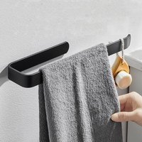Tinor - Bathroom Towel Holder Without Drilling Wall Mounted Towel Ring Storage Bath Towel Holder Towel Rack for Kitchen for Bathroom wc Matte Black