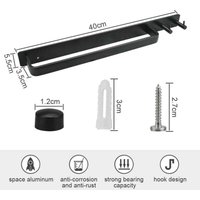 Ymyny - Bathroom Towel Rack Rustproof Towel Bar Aluminum Towel Holder Wall Mounted Towel Rack Towel Shelf with mumu
