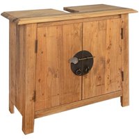 Bathroom Vanity Cabinet Solid Pinewood 70x32x63 cm vidaXL