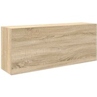Bathroom Wall Cabinet Sonoma Oak 100x25x40 cm Engineered Wood Vidaxl