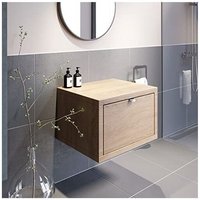 Vitusso - Bathroom Oak Wall Hung Vanity Unit Cabinet Storage Unit 600mm