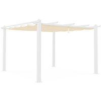 Replacement 3x4m pergola canopy roof Off-White 377x250x1 cm - Condate