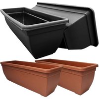 1 x Black Bell Pot Trough Rectangular Winchester Plastic Plant Pots