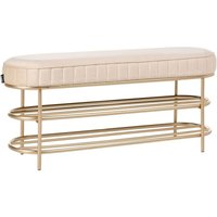 Bench with Shoe Storage VERGAS Velvet Beige