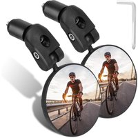 Tinor - Bike Mirrors, Convex Handlebar Mirror, 360° Adjustable High Definition Bicycle Rearview Mirror for Mountain Bike Motorcycle (2 Pieces)